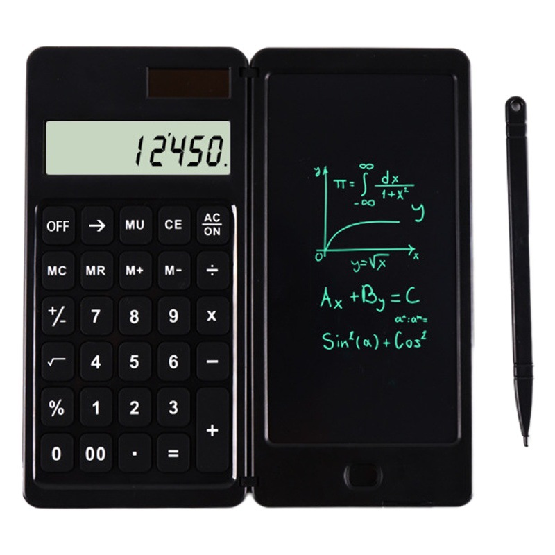 Calculadora de estudiante solar creativa tablero de escritura a mano plegable tablero de escritura a mano portátil regalo de negocios Calculadora de oficina