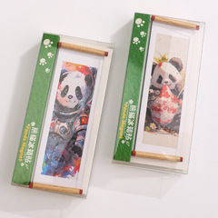 新款成都文化可愛熊貓冰箱貼捲軸磁鐵旅遊景區紀念品磁性冰箱貼