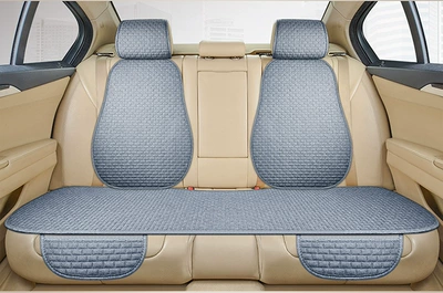 Set for All Seasons, Non-Slip Seat | Seat cushion, seat cover - 2-pieces-of-gray-back-cushions-rear-long-cushions