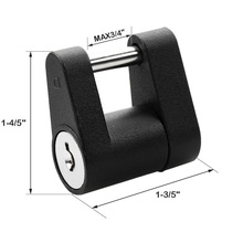 外贸跨境锌合金锁1/4小型拖车锁连接器拖车配件RV卡车连接器