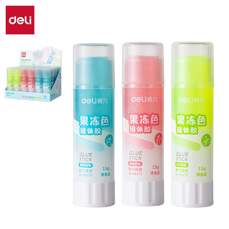 デリ 9627S 固形接着剤 香り付きゼリーカラー ACR(混合)(15g/本) 洗える 強粘着 ホルムアルデヒドフリー|undefined
