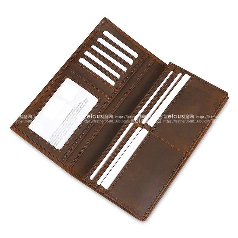定制男士真皮钱包头层牛皮rfid钱包短款美金夹卡包