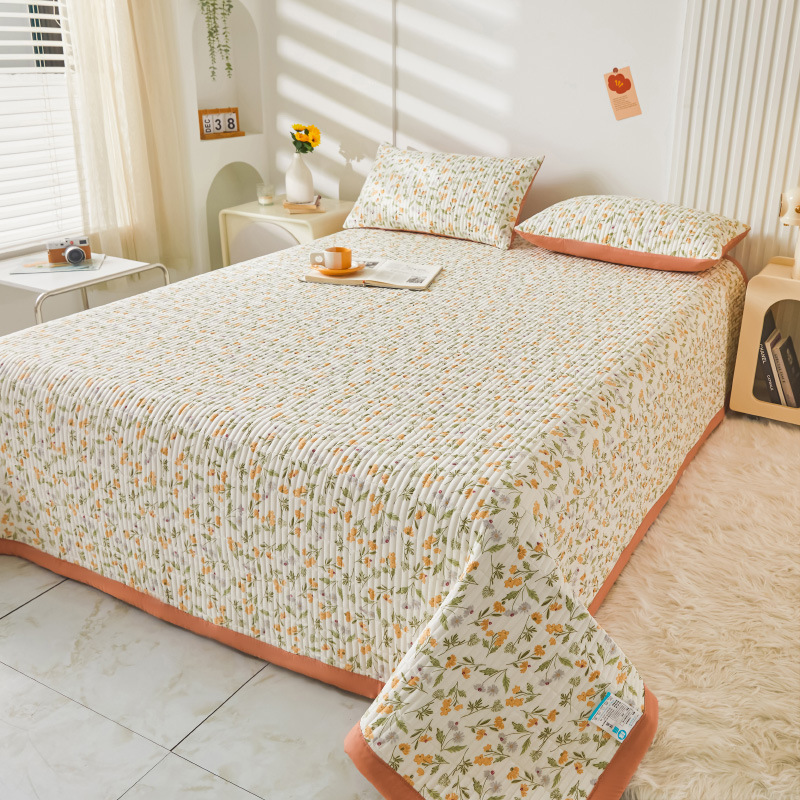 2025 nuevo estilo cubierta de cama de verano tatami de una pieza especial sábana acolchada cubierta de cama dormitorio individual juego de tres piezas
