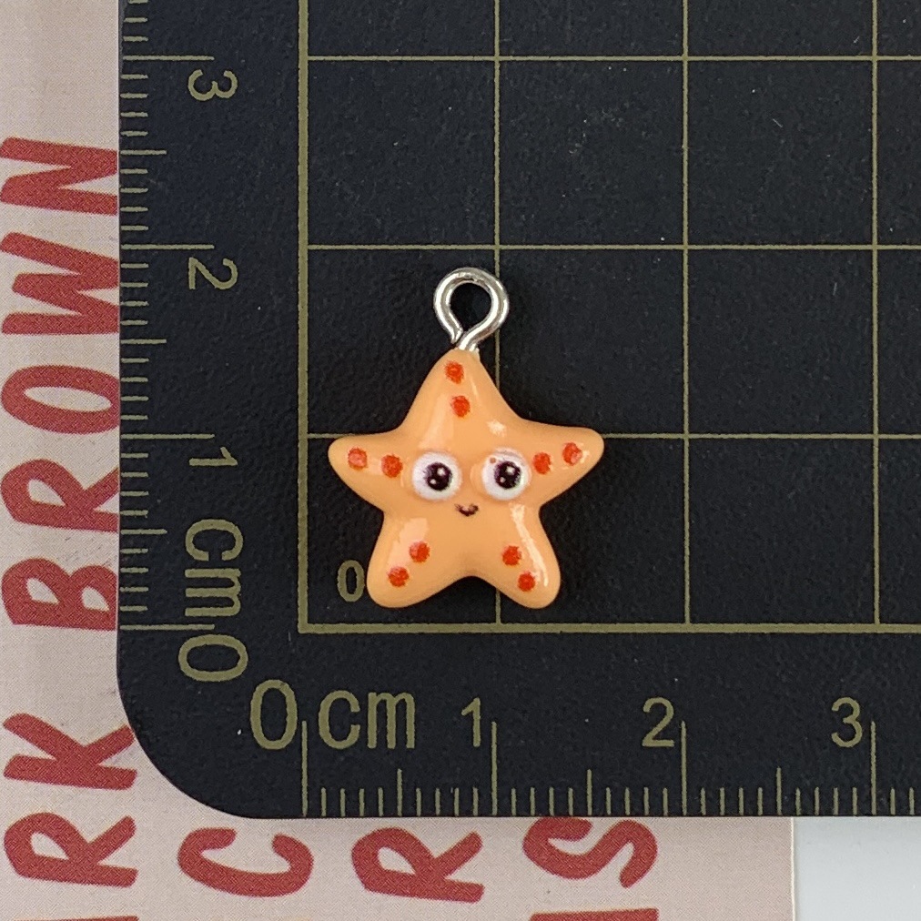 2g Weight Pendant Jewelry Making Type DIY Ornament Accessories Classification 1 Piece Quantity Resin Material Starfish, Crab Pattern All Seasons Season Polished Finish Cute, Marine Style Style 1 Piece Resin Starfish Crab Polished Pendant DIY Ornament Accessories 5