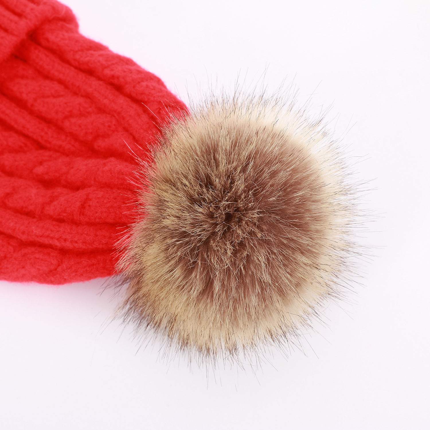 Gorro de lino grueso con patrón de una sola capa para mujer, versión coreana, tejido de Cachemira de mezcla de color sólido para otoño e invierno_voghion.com