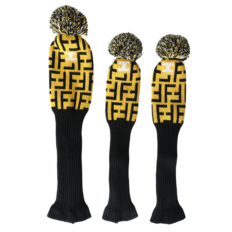 Fábrica al por mayor cubierta transfronteriza del club de golf F impresión de punto suministros deportes al aire libre accesorios de traje de lana