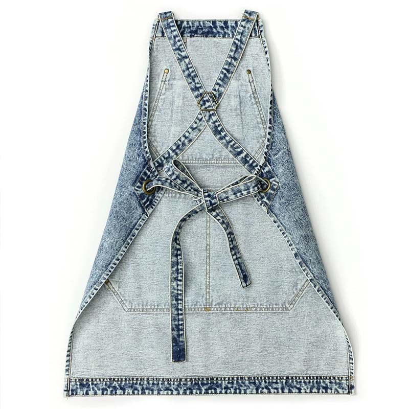 Delantal de mezclilla lavado transfronterizo logotipo personalizado Barber pintura ropa de trabajo electricista carpintería delantal fábrica al por mayor