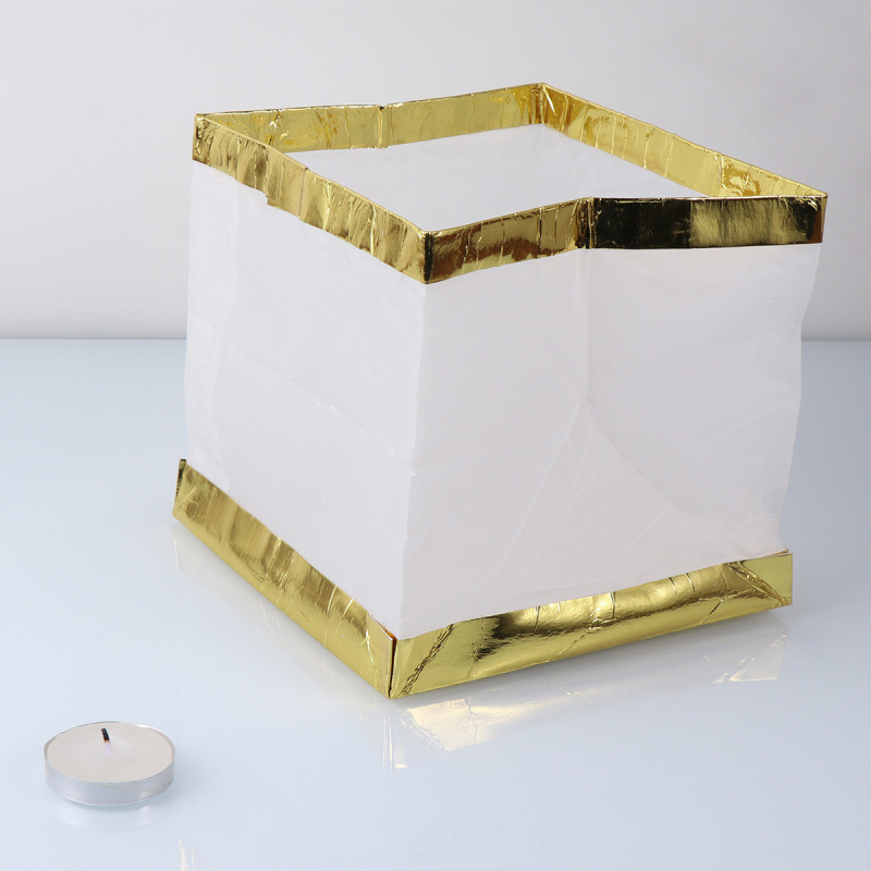 Large and Small Square Water Lantern River Lantern Lotus Lantern Blessing Wishing Lamp Candle Bag Environmental Protection Paper Contains Wax Block Large and Small Square Water Lantern River Lantern Lotus Lantern Blessing Wishing Lamp Candle Bag Environmental Protection Paper Contains Wax Block