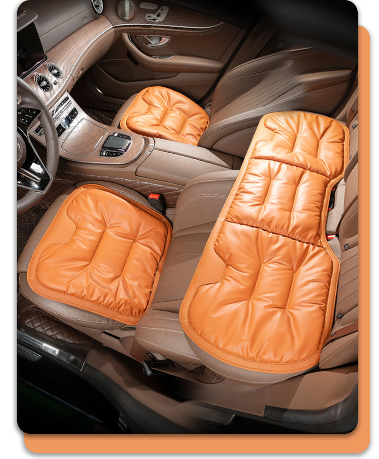 Car seat cushion anti-fouling leather winter single-piece Mercedes-Benz BMW high-end car special rear row integrated three-piece seat cushion