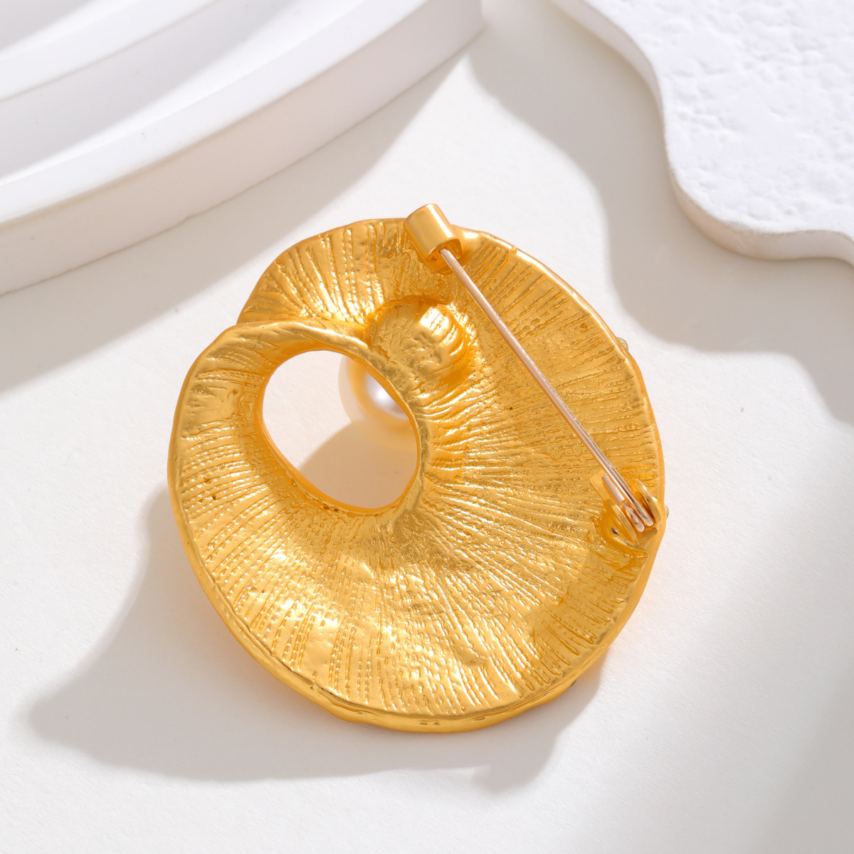 Vintage parel broche voor dames, elegant geometrisch accessoire_voghion.com
