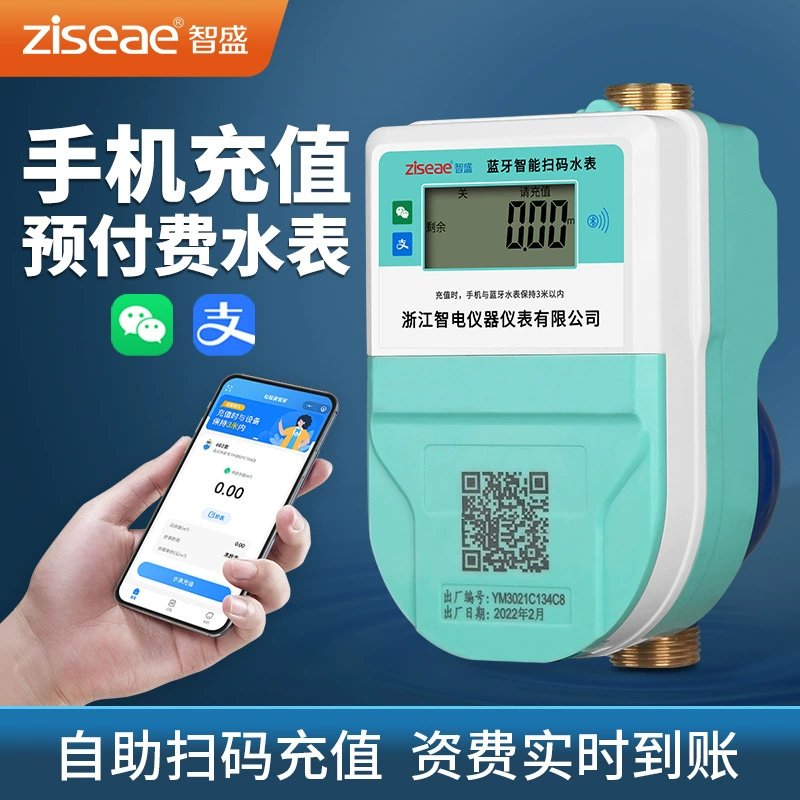 Zhisheng Bluetooth счетчик воды приложение для мобильного телефона подметальный код перезарядки медный клапан умный дом Аренда предоплаченный счетчик горячей и холодной воды