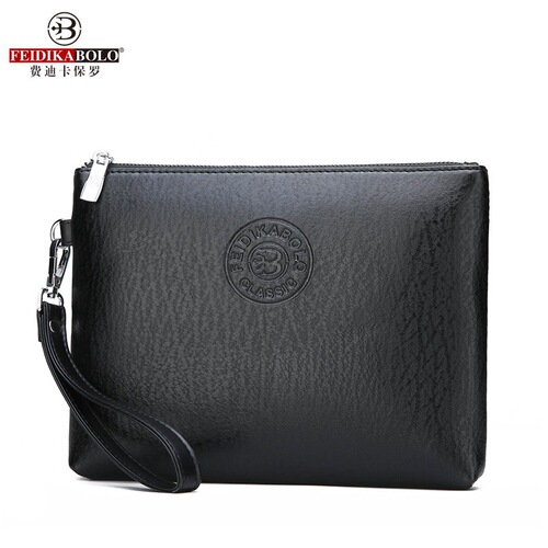 Envelope bag  new casual men's clutch bag pu soft leather men's bag mobile phone bag large capacity wallet