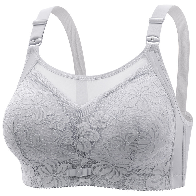 2024 New Style Thin Sexy Lace Tube Bra Large Chest Small No Steel Ring Gathering Side-Fit Anti-Sagging Mother Bra 2024 New Style Thin Sexy Lace Tube Bra Large Chest Small No Steel Ring Gathering Side-Fit Anti-Sagging Mother Bra