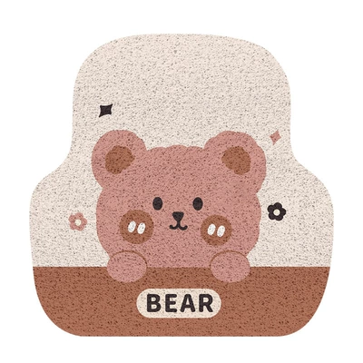 Car Carpet — Cartoon Car Floor Mat Silk - colored-silk-circle-little-bear-back-1