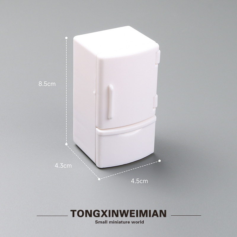 (2개) 1:12 인형 집 미니 가구 미니어처 모델 주방 장난감 장면 놀이 집 음식 놀이 냉동고 머리카락 세대