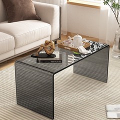 透明なお茶の家庭用の軽い豪華な現代のアクリルの小さいテーブルの小さい部屋型のお茶のテーブルの何ネットの赤いレジャーの辺の何u型