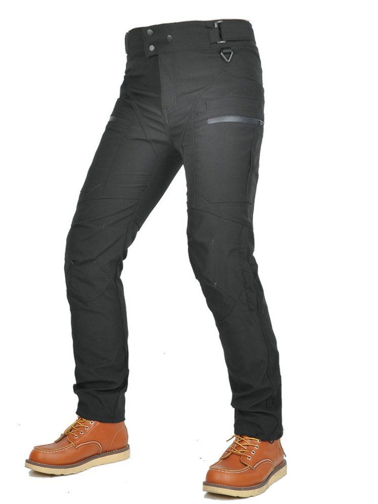 VOLERO motocicleta anti-caída pantalones de ciclismo impermeable a prueba de viento respirable elástico de cintura alta locomotora anti-caída protector de brazo