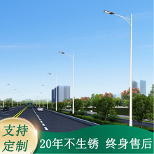 定制厂家太阳能一体路灯6米8米10米12米单臂路灯杆农村厂区led灯
