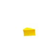 Lemon cosmetic sponge, yellow changeable triangle, does not fade