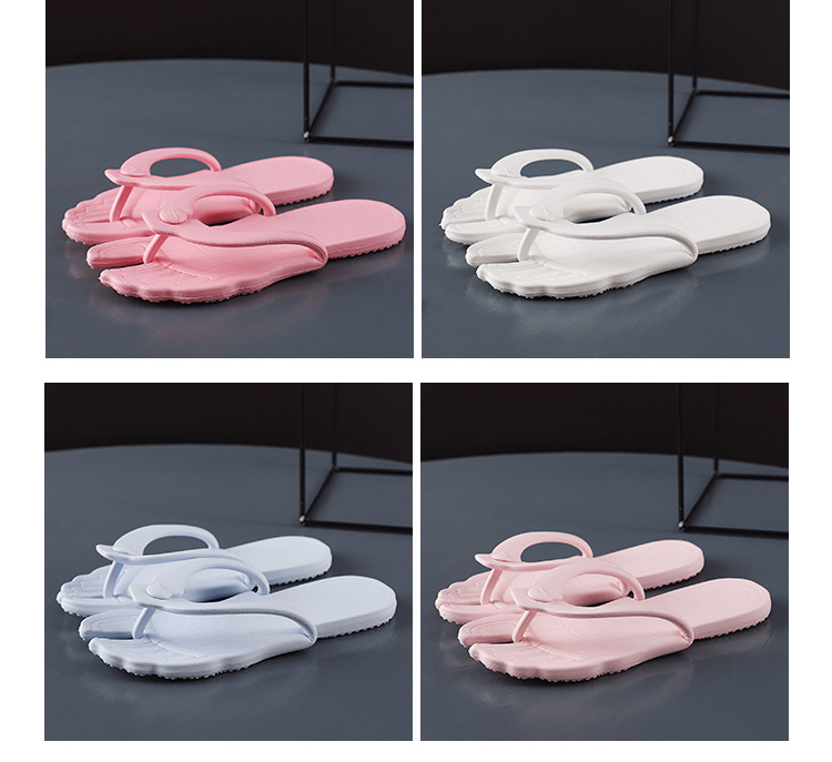 Unisex Basic Solid Color Round Toe Flip Flops display picture 2