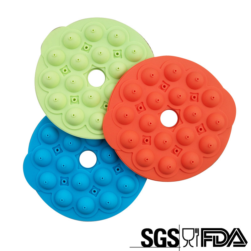 厂家批发新品小号18连硅胶星空棒棒糖蛋糕模具 烘焙工具厨房用品