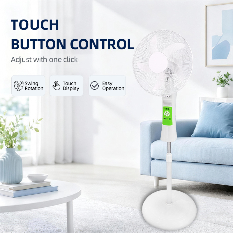 Nuevos productos transfronterizos ventilador solar doméstico de 16 pulgadas ventilador vertical de control remoto ventilador solar vertical