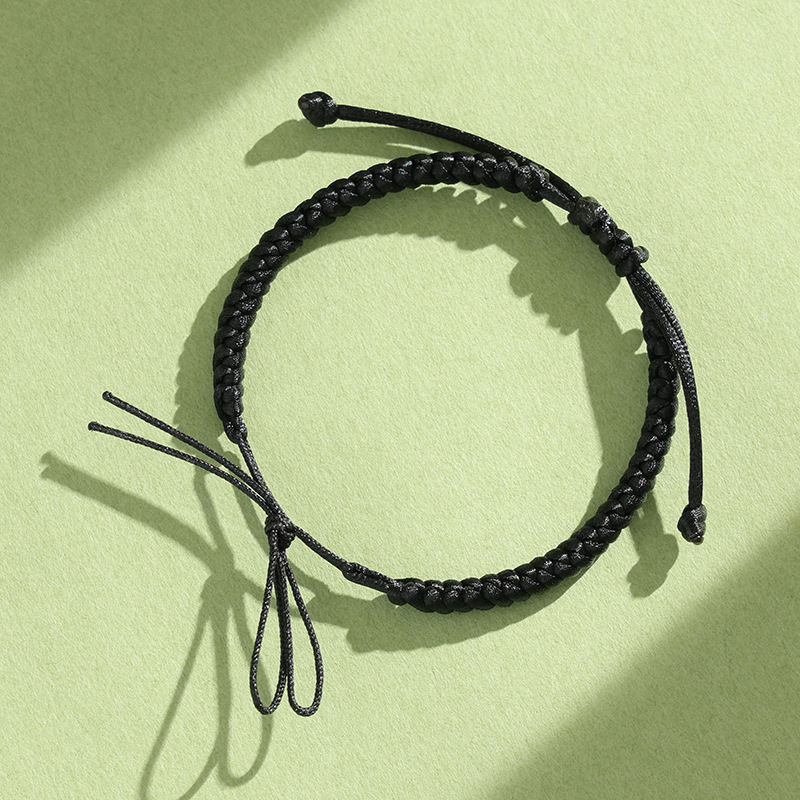 DIY tejido a mano cuerda de pulsera semiacabada cuerda de pulsera para hombres y mujeres de la vida original de la cuerda roja pareja