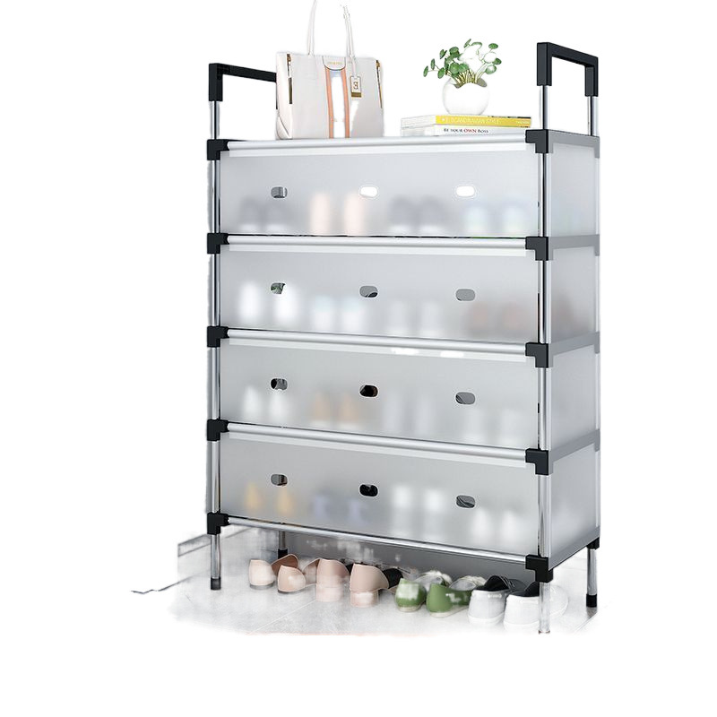 Zapatero simple, ropa y sombreros integrados, hogar de varias capas, casa de alquiler de gran capacidad, estante de almacenamiento de dormitorio, gabinete de zapatos