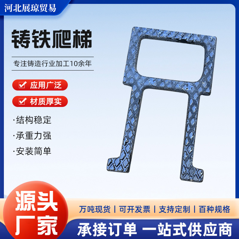 球墨铸铁爬梯踏步 塑钢爬梯污水井铅水爬梯污水检查井配件