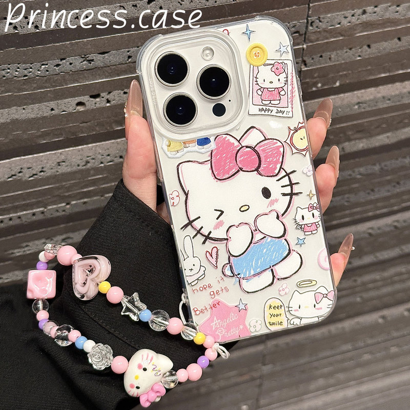 Graffiti Bow Cat Hanging Chain Imd Suitable for 16Pro Apple 16Promax Mobile Phone Case Iphone14 New Style Graffiti Bow Cat Hanging Chain Imd Suitable for 16Pro Apple 16Promax Mobile Phone Case Iphone14 New Style