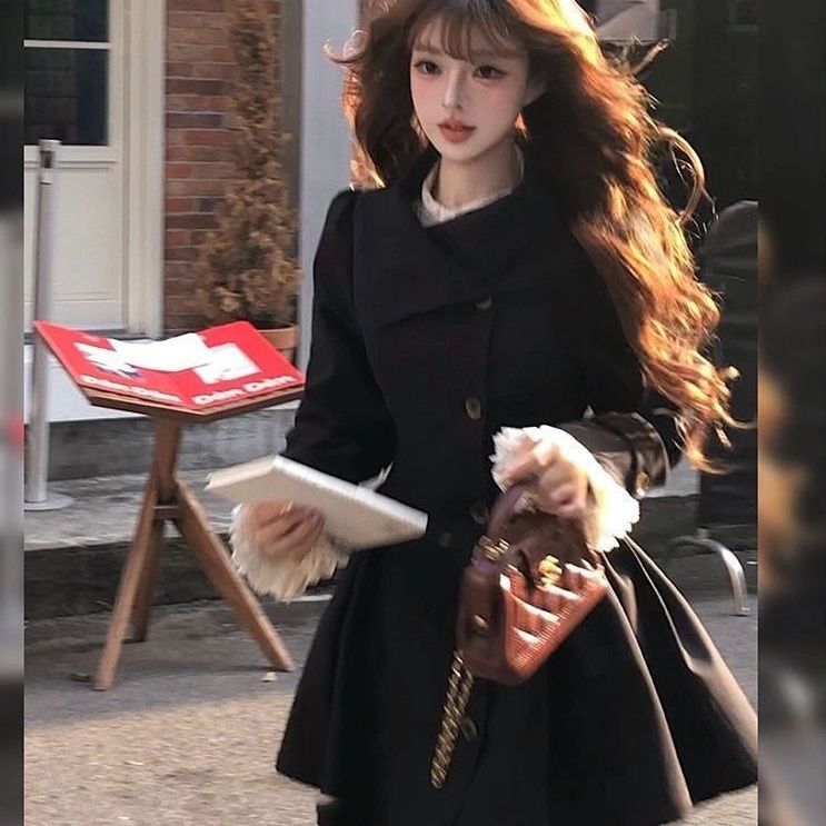 Wholesale London Weekend Modernism Waist Cotton Thickened Windbreaker British Long Windbreaker Jacket Autumn and Winter Women's Clothing