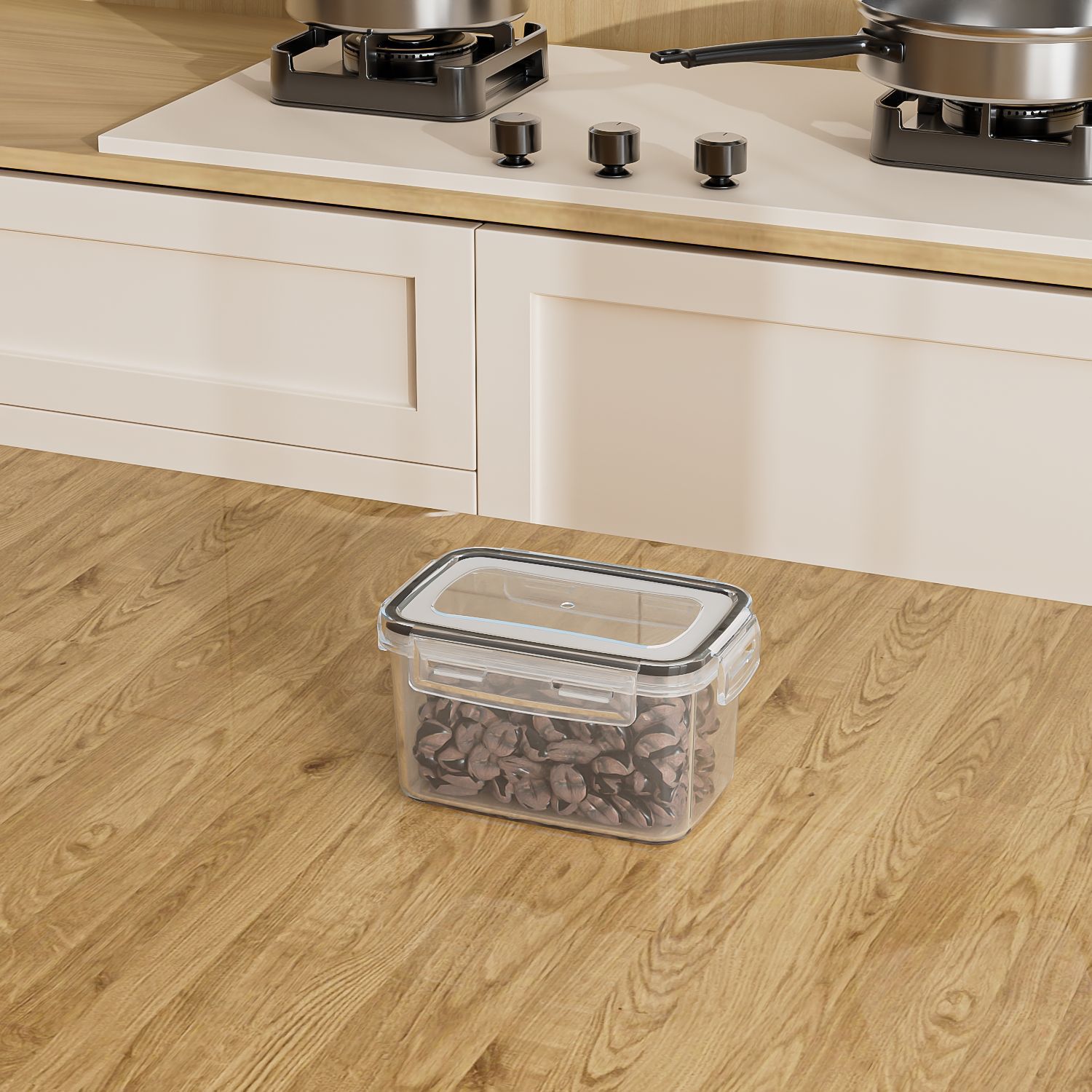 Caja de plástico rectangular / 0.8L