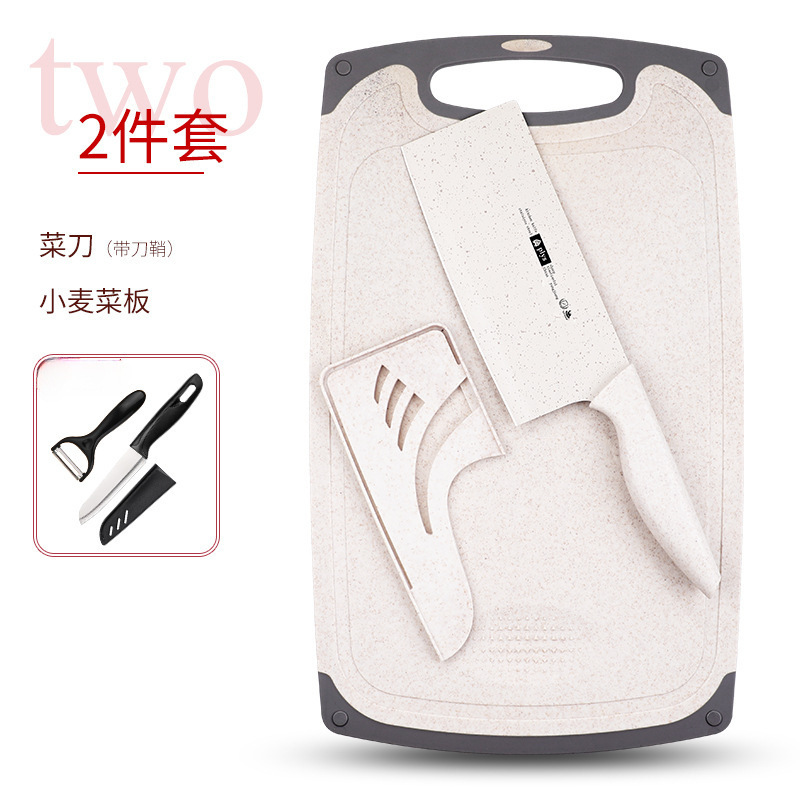 Yangjiang cuchillo de cocina super rápido afilado tablero de corte cuchillo de cocina 2 en 1 cuchillo de cocina inoxidable conjunto de acero inoxidable