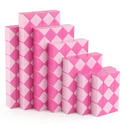 Pointsheng New Product Orange, Purple, Pink 24-Section Transformable Magic Tile Folding Magic Snakes Magic Tiles Toy 3D Stereo Folding Magic Tiles