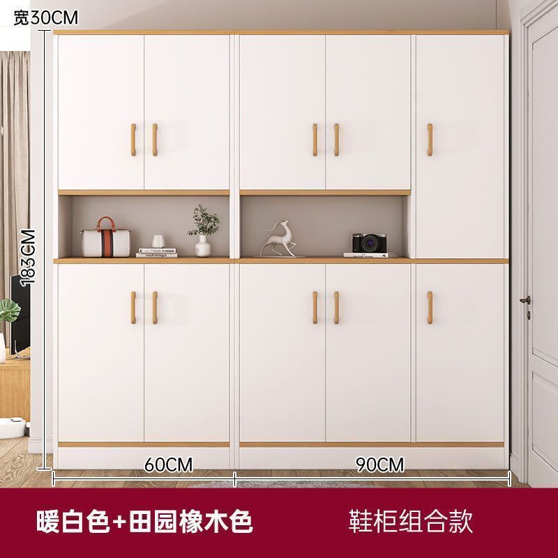 鞋柜家用门口玄关柜北欧风储物柜轻奢进门入户大容量简约现代鞋架|undefined