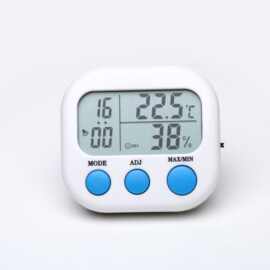 家用电子温度计时钟室内厨房精准温湿度计多功能数显温湿度钟表