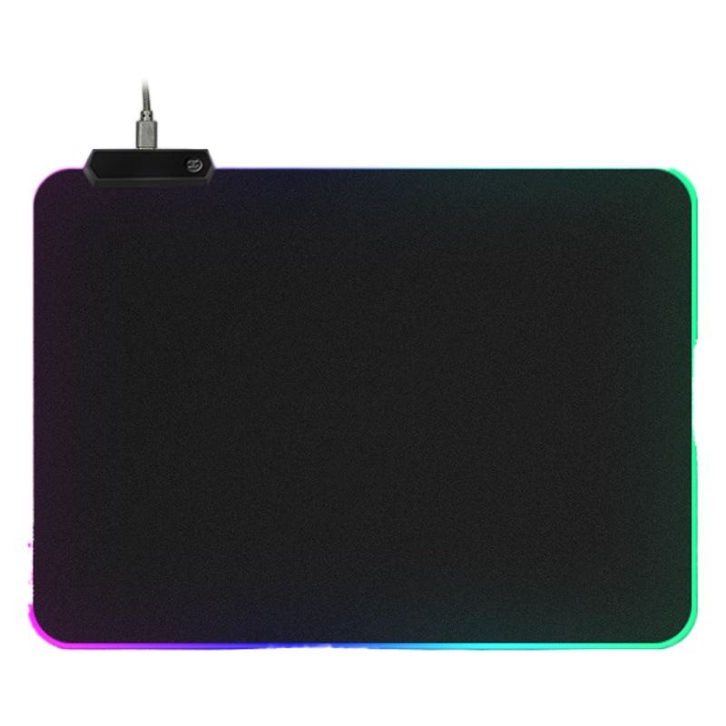 Nueva alfombrilla de ratón luminosa e-sports entrega de una sola pieza LED de luz colorida computadora mouse pad memoria de apagado RGB al por mayor