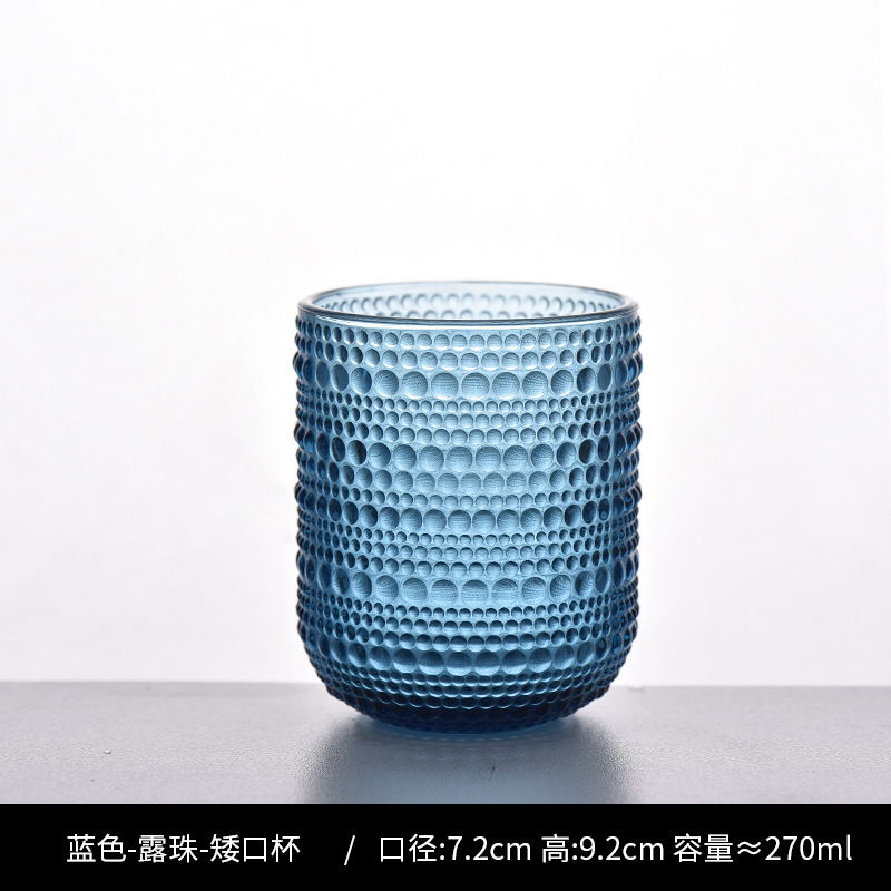 Copa de rayas verticales de vidrio retro europeo, copa de vino tinto, copa de postre alto de helado, copa de vino de frutas de uva de champán casero