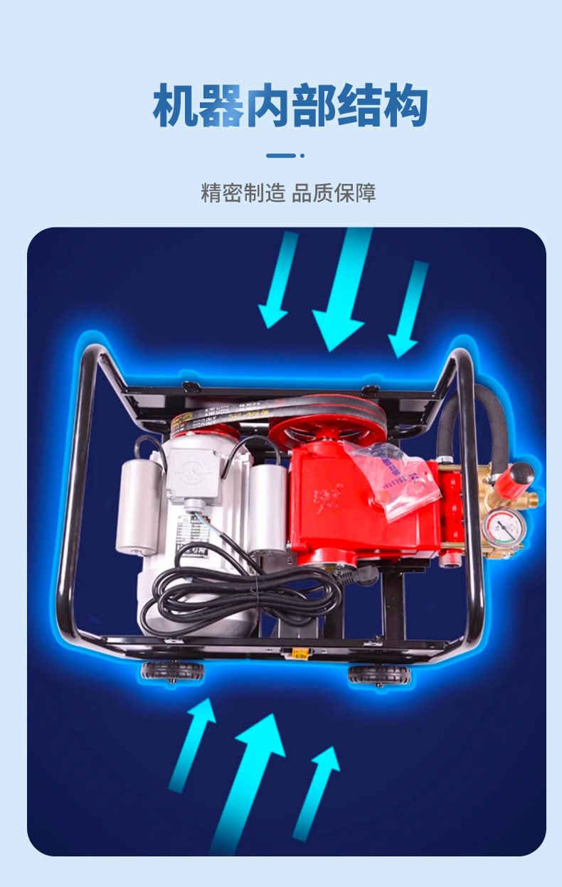 Customized Panda Brand Px-55 High-Pressure Cleaning Machine, Commercial Car Wash Shop, Special Car Washing Machine/Brush Car Pump for Farms