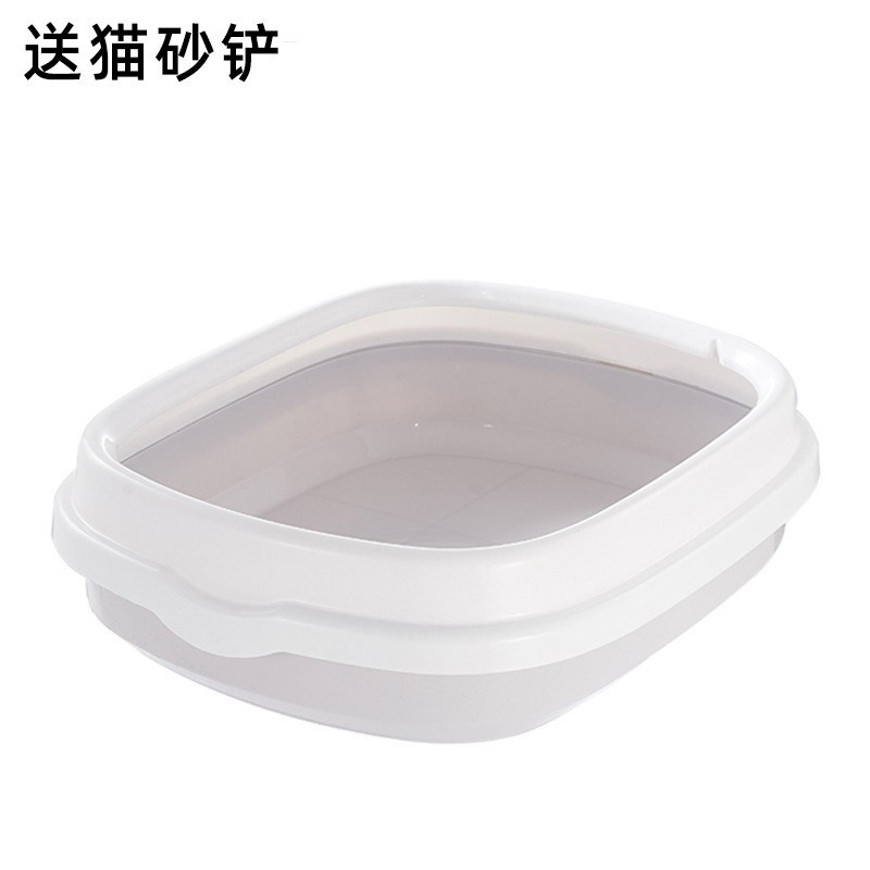 Caja de arena para gatos de gran tamaño Caja de arena para gatos semicerrada abierta Desodorante para gatos Aseo para mascotas Suministros de limpieza en stock al por mayor