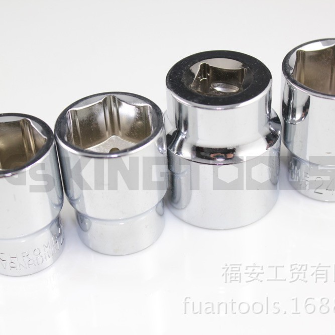 6角套筒 滚花短套筒扳手1/2系列GS KING TOOLS