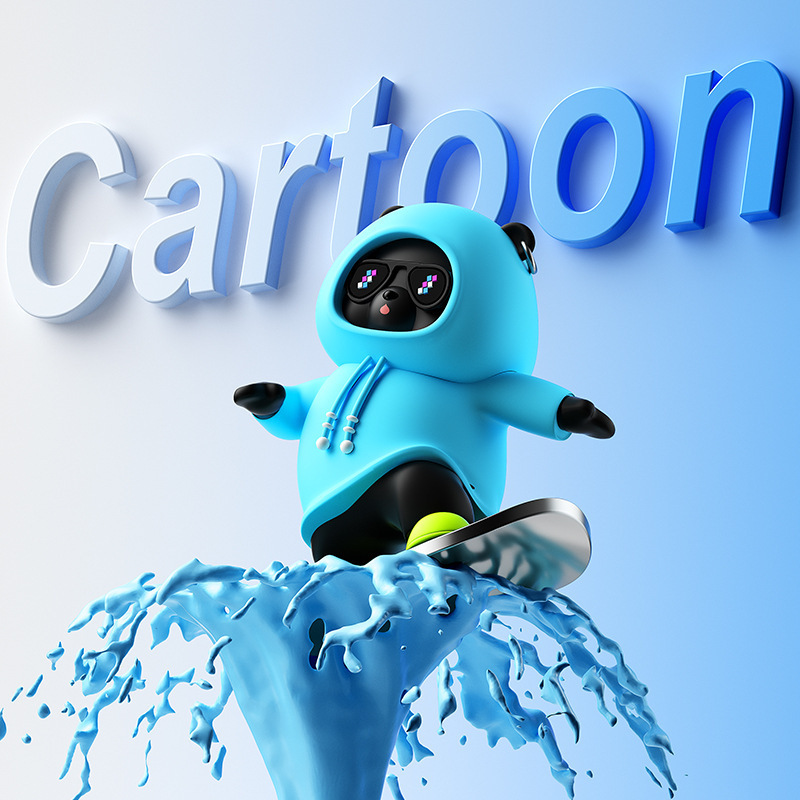 Car decoration cartoon bear doll center console movable bear sliding car decoration creative car decoration