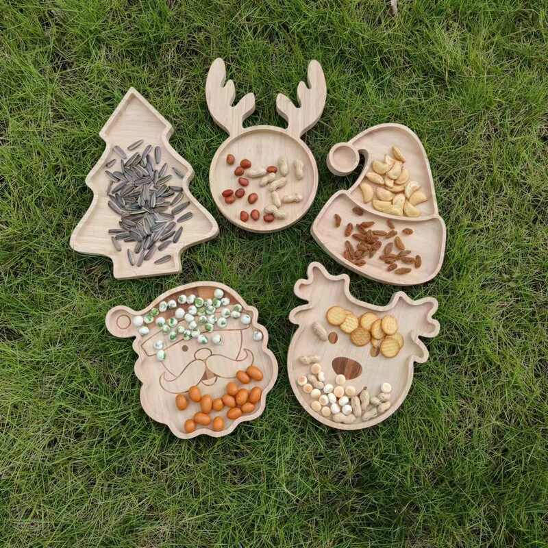 Wooden Christmas Tray Elk Christmas Tree Christmas Hat Old Man Rabbit Cartoon Tray Snack Plate Crafts Wooden Christmas Tray Elk Christmas Tree Christmas Hat Old Man Rabbit Cartoon Tray Snack Plate Crafts