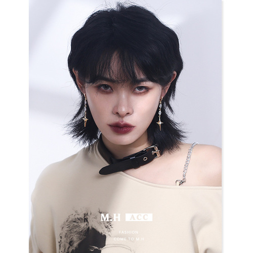 Sweet and Cool Four-Pointed Star Fringe Earrings for Women - New Neutral Style Design Earrings for Trendsetters, Internet Celebrities, Street Style Photos, and Students