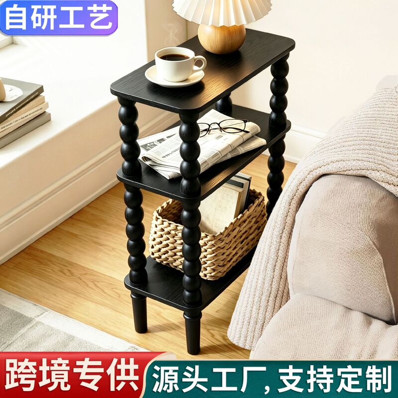Cross-Border Sofa Side Table, Solid Wood Side Table, Movable Coffee Table, Bedroom Bedside Table, Living Room Corner Table, Tea Table, Small Coffee Table