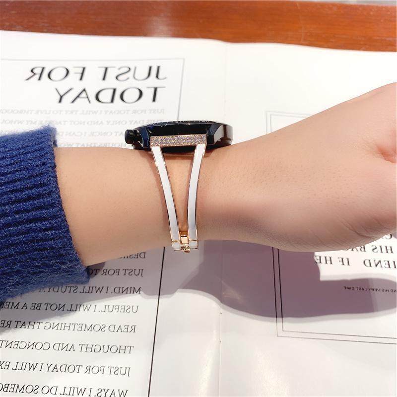 Suitable for Huawei gt3/gt2 watch strap 42/46m glory magic metal bracelet epoxy glitter women's fashion