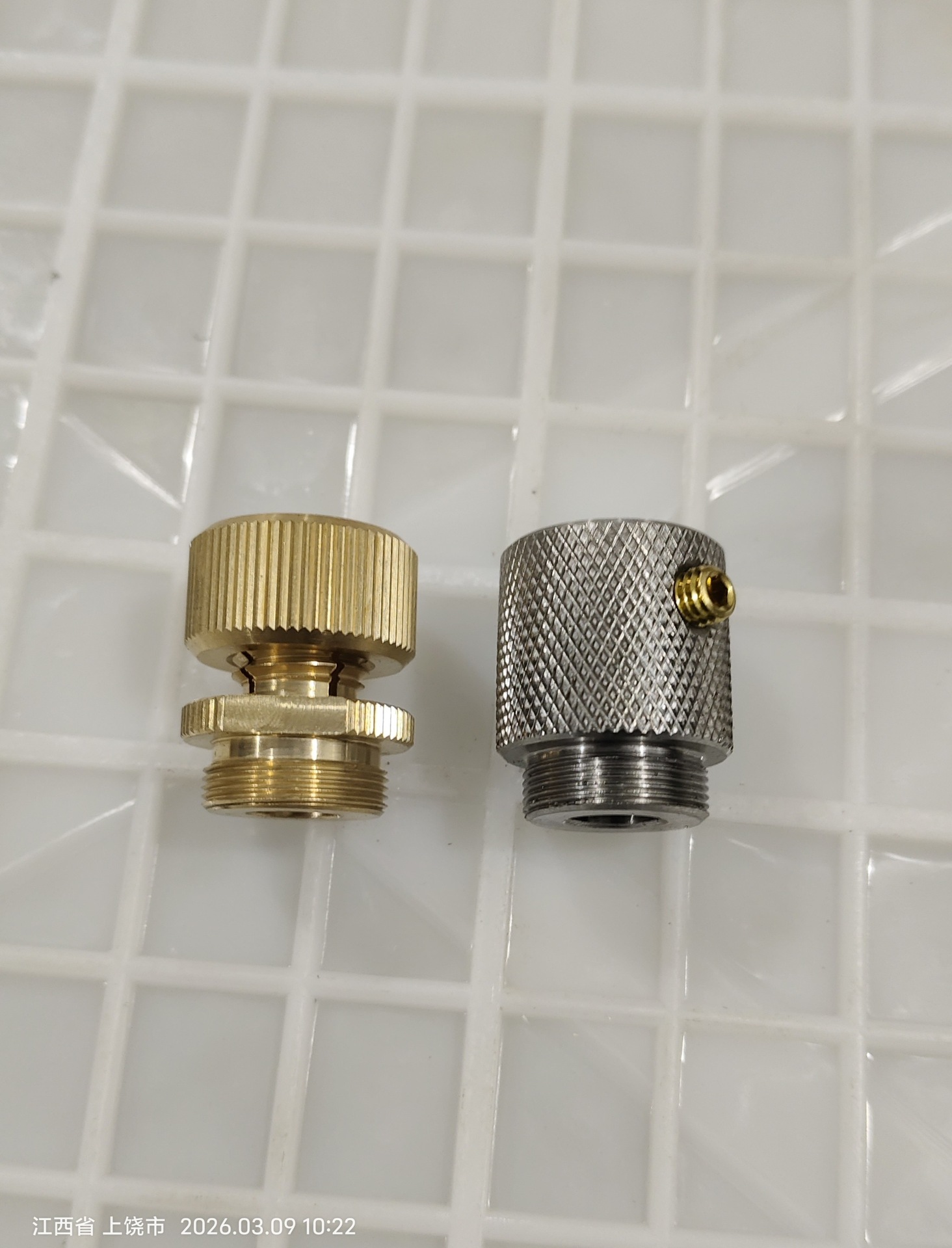 光学模具治具检具千分表测量环铜锁头不锈钢锁Φ8孔螺纹M16x0.75