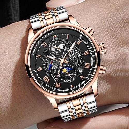 Fashion business men's watch multi-function mechanical watch fully automatic mechanical watch calendar type luminous men's watch