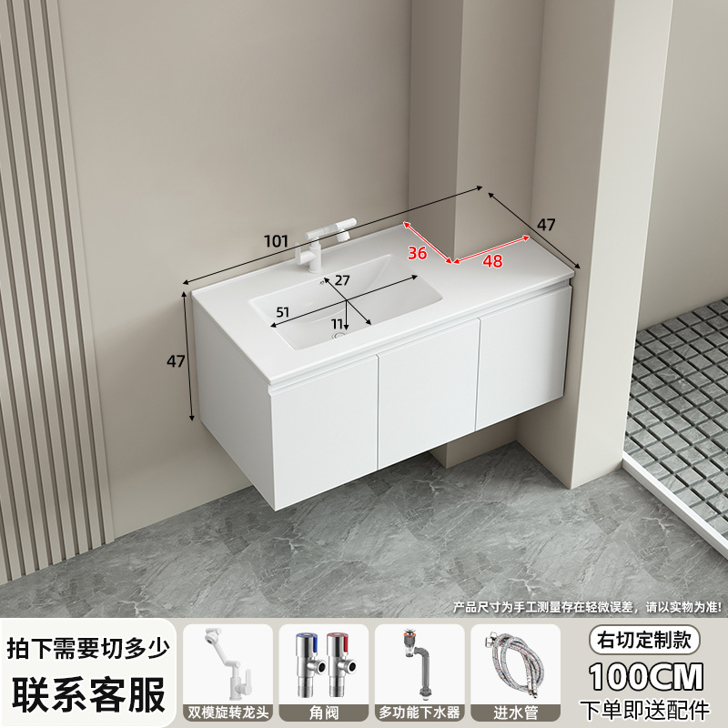 Ángulo cortado panal de abeja gabinete de baño cerámica integral lavabo de forma especial tamaño de inodoro envase lavabo de columna de tubo