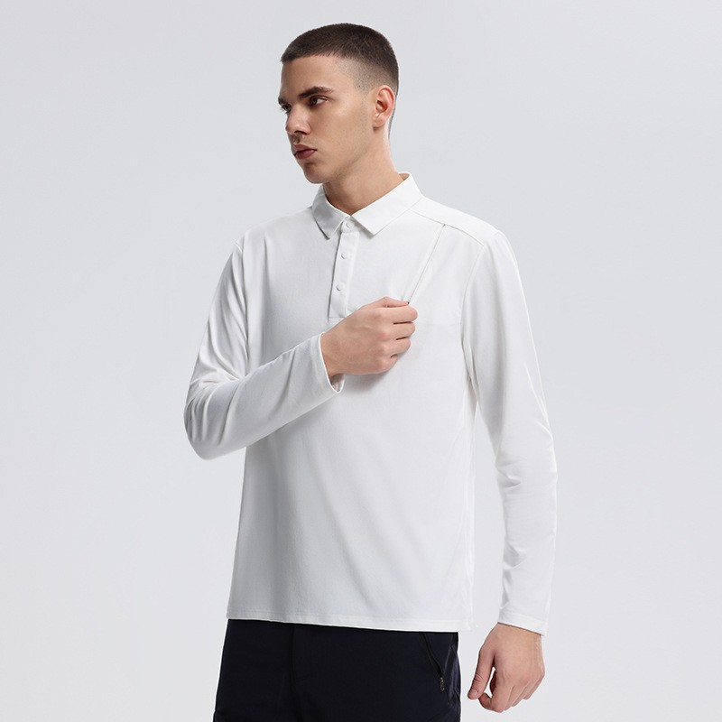 Super fábrica personalizada logotipo polo transfronterizo camiseta deportiva de manga larga chaqueta de negocios ocio secado rápido manga larga